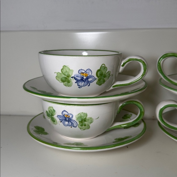 Vintage Tiffany & Co. Denver Botanic Gardens: Set of 4 Cups & Saucers - Picture 6 of 8